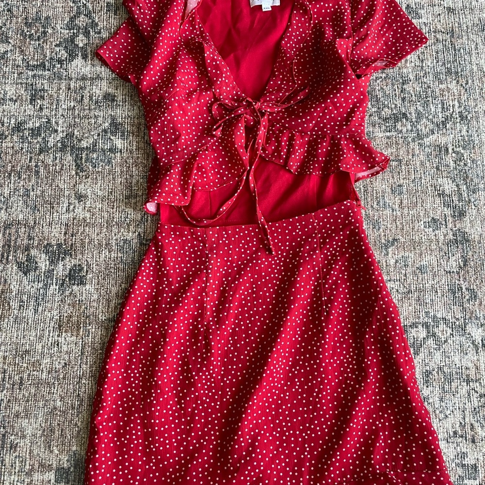 Superdown mercy polka dot dress